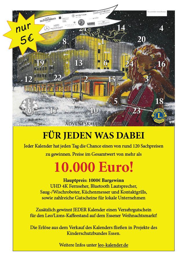 Leo-Adventskalender öffnet Türen für Kinder! | DKSB Ortsverband Essen e.V.